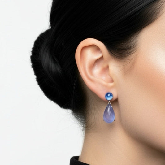 Aurelia Drop Earrings – Blue