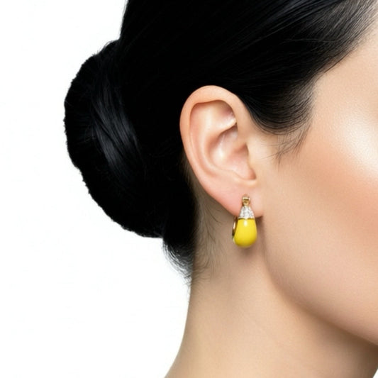 Aurelia Drop Earrings - yellow