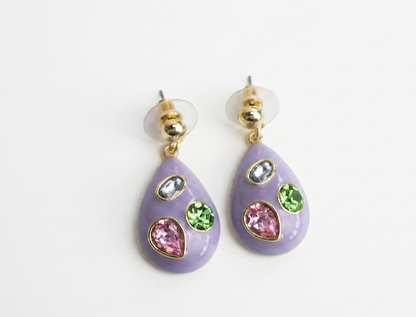 Lilac Gem Drop Oorbel