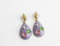 Lilac Gem Drop Oorbel