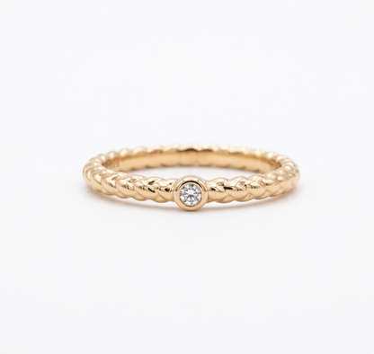 Rose Braided Spark Ring