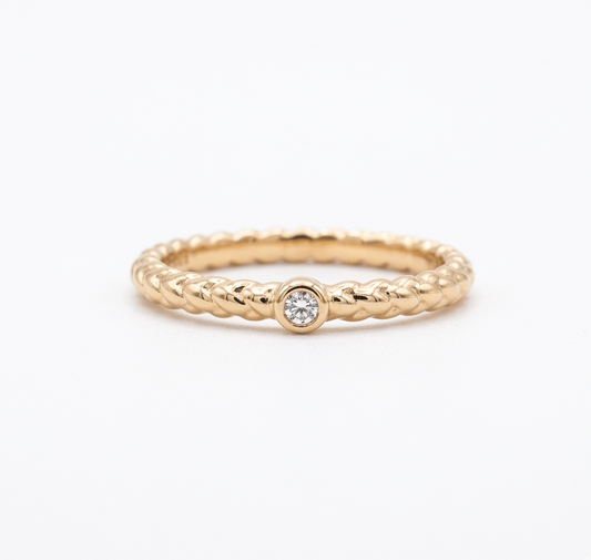 Rose Braided Spark Ring