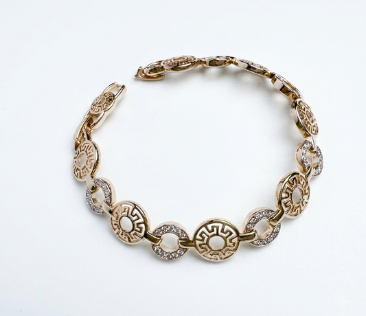 Rose Pattern Link Armband